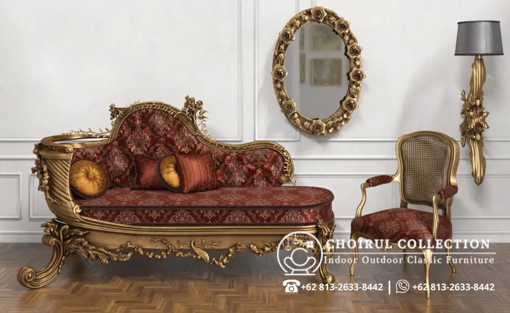 Set Daybed Klasik Ukir Mewah Gold