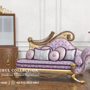 Set Furniture Sofa Ukir Klasik Ungu