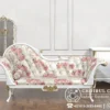 Sofa Daybed Mewah Putih Gold Ukir